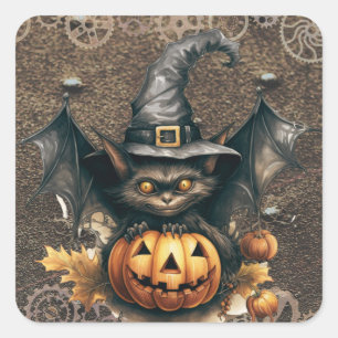 Halloween Steampunk Bat Stickers