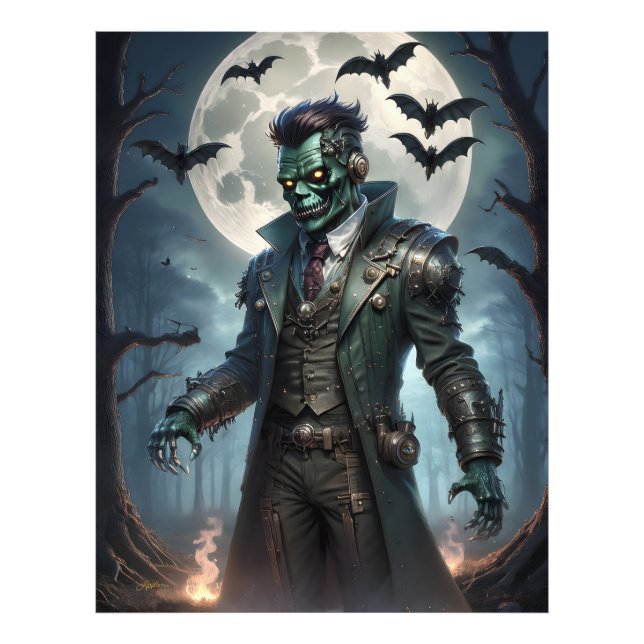 Halloween Steampunk Frankenstein's Monster Photo Print (Front)