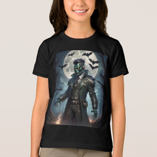 Halloween Steampunk Frankenstein's Monster Tri-Blend Shirt (Front)