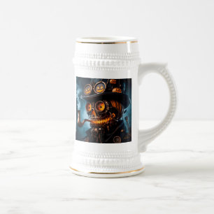 Halloween Steampunk Gothic Jack-O-Lantern Beer Stein
