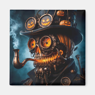 Halloween Steampunk Gothic Jack-O-Lantern Magnet