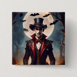 Halloween Steampunk Gothic Zombie Vampire 15 Cm Square Badge