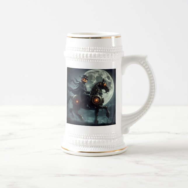 Halloween Steampunk Headless Horseman Beer Stein (Right)