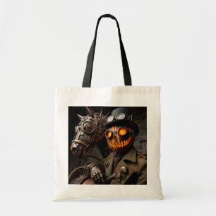 Halloween Steampunk Jack-O-Lantern Horseman Tote Bag