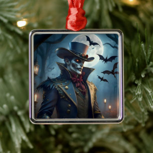Halloween Steampunk Southern Gothic Zombie Metal Tree Decoration