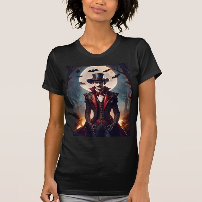 Halloween Steampunk Vampire Zombie T-Shirt (Front)