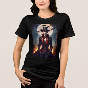 Halloween Steampunk Vampire Zombie Tri-Blend Shirt