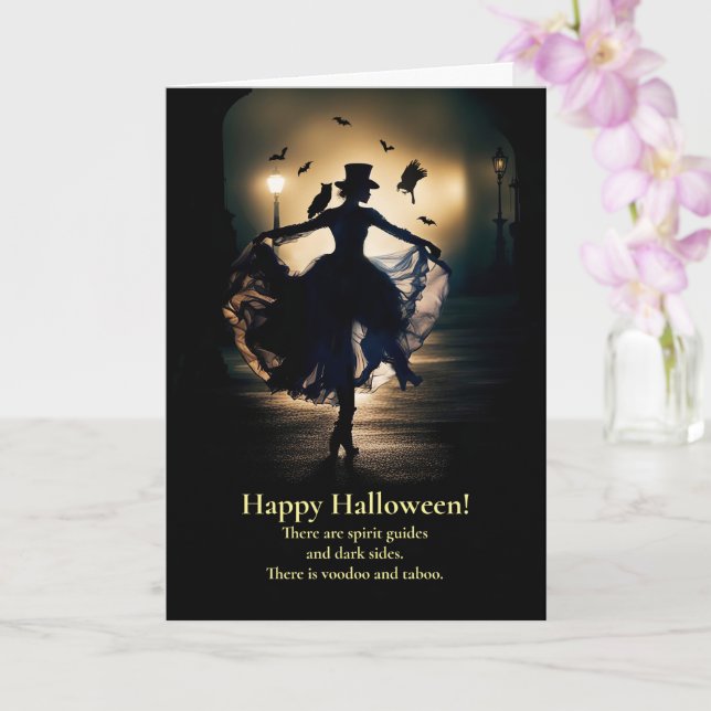Halloween Steampunk Victorian Voodoo Mystic  Card (Orchid)