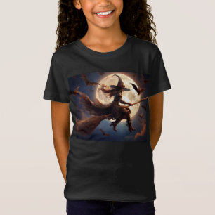 Halloween Steampunk Witch Moonlight Flight T-Shirt