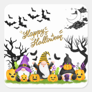 Halloween Sticker   Happy Halloween   Gnomes
