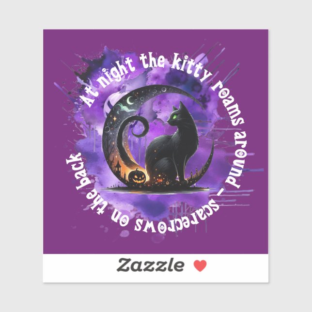 Halloween Stickers Cat (Sheet)