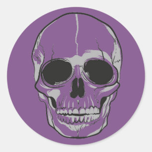 Halloween Stickers-Skull Classic Round Sticker