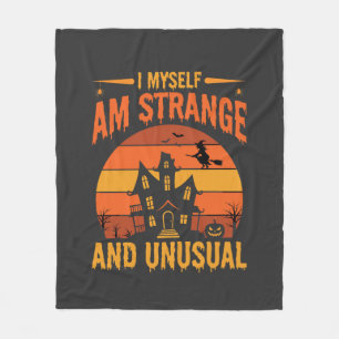 Halloween Strange and Unusual Haunted House Graphi Fleece Blanket