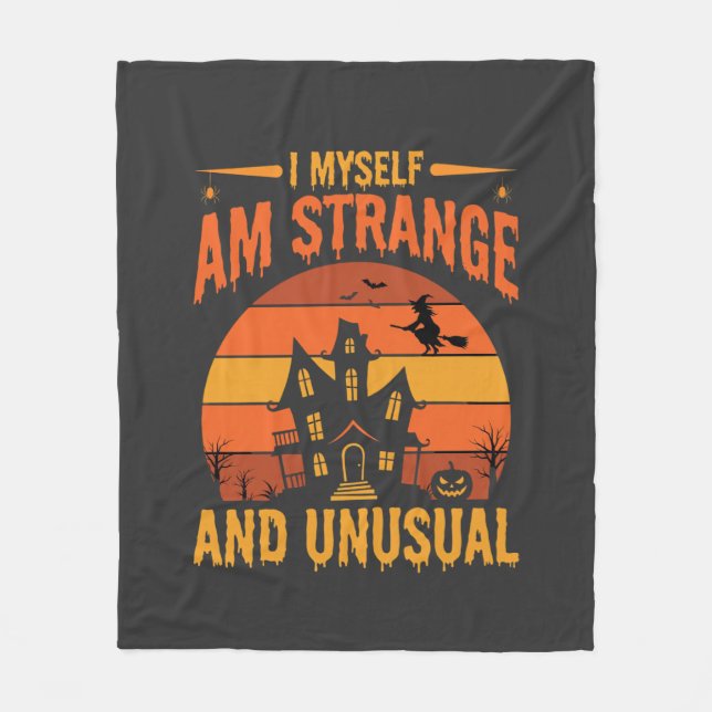 Halloween Strange and Unusual Haunted House Graphi Fleece Blanket (Front)
