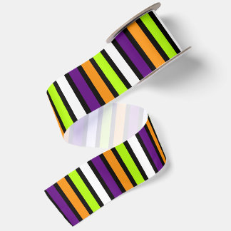 Halloween Stripe 15 Satin Ribbon