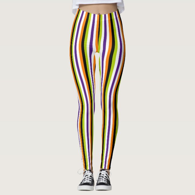 Halloween Stripe Leggings (Front)