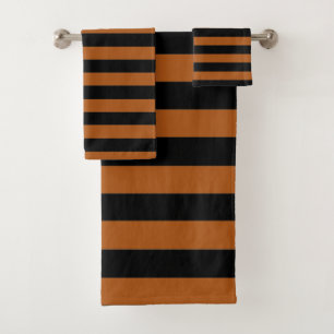 Halloween Stripes Bath Towel Set