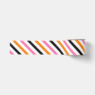 Halloween Stripes – Bold Diagonal Pattern Grosgrain Ribbon