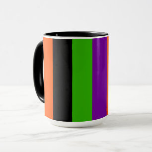 Halloween Stripes in Classic Colours Mug