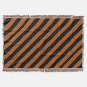 Halloween Stripes Throw Blanket