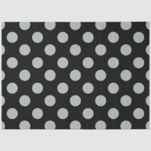 Halloween Style Huge Dots Grey and Black Tissue Paper