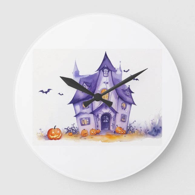 Halloween Styled High Quality  Large Clock (Front)