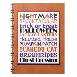 Halloween Subway Art Spiral Notebook