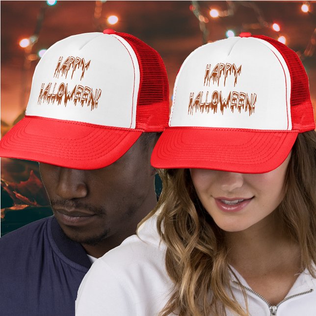 Halloween Suffering Text Trucker Hat (Creator Uploaded)