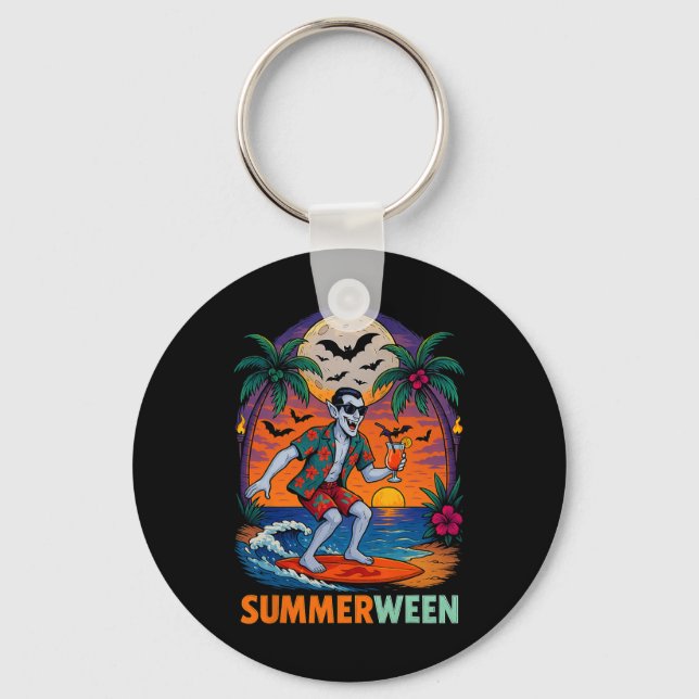 Halloween Summer Ween Dracula Costume Beach Party  Key Ring (Front)