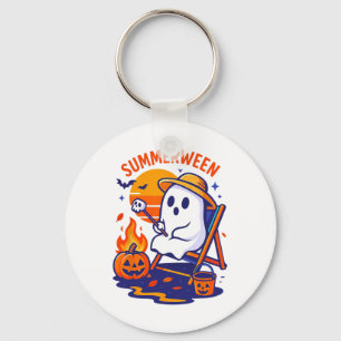 Halloween Summer Ween Funny Boo Vacation Float Cos Key Ring