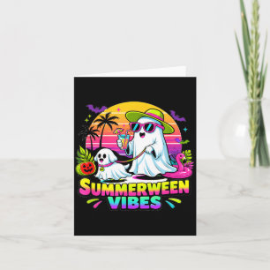 Halloween Summerweens Funny Ghosts Walking Dog Card
