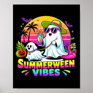 Halloween Summerweens Funny Ghosts Walking Dog Poster