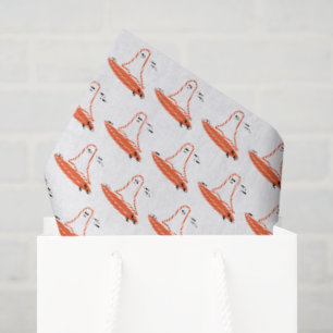 Halloween Surfer Ghost black Tissue Paper