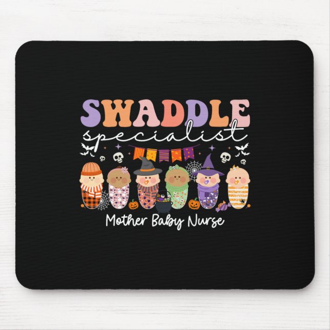 Halloween Swaddle Specialist Mother By  Mouse Pad (Front)