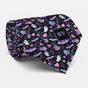 Halloween Sweetheart Spooks Monogrammed Tie
