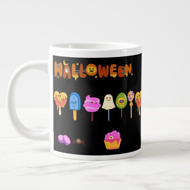 halloween sweets large coffee mug (Left)