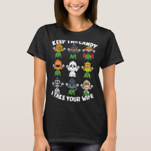 Halloween Swinger Keep The Candy I Take Your Wife  T-Shirt