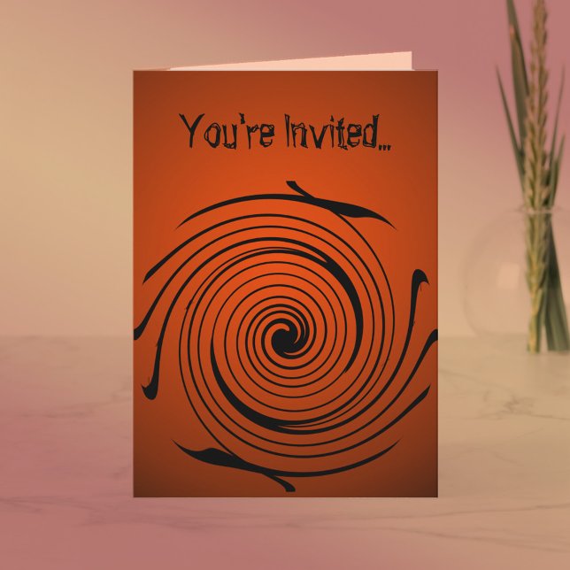 Halloween Swirl Party Invitation (Creator Uploaded)