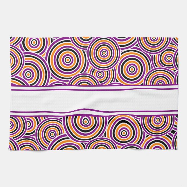 Halloween Swirls Tea Towel (Horizontal)