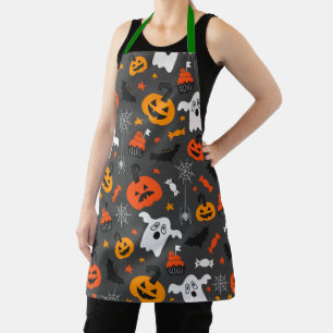 Halloween symbols pattern apron