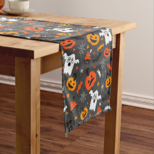 Halloween symbols pattern medium table runner