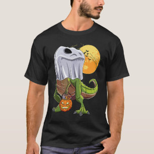 Halloween T Rex Dinosaur Ghost Boo Trick Rarw Trea T-Shirt