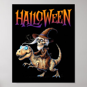 Halloween T-rex Skeleton Ride  Poster