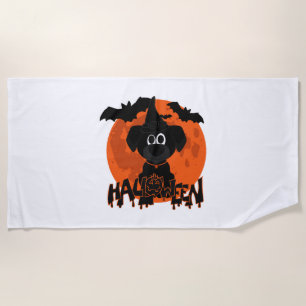 Halloween t-shirt dogs beach towel