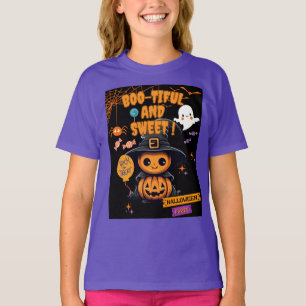 Halloween T-shirt for Girls   Boo tiful Halloween 