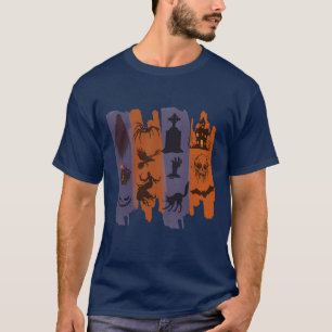 Halloween T-Shirt – Horror Icons Collage