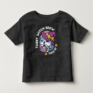 Halloween Tabby Cat – Witch Hat & Potion Art Toddler T-Shirt