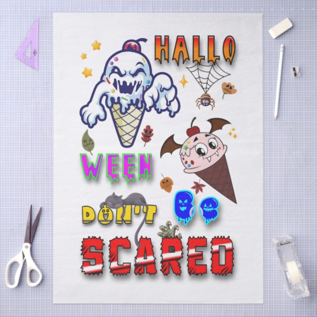 Halloween Tableware Don't Be Scared Tissue Paper (Craft)