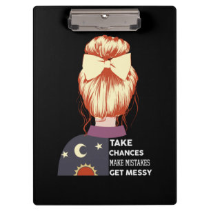 Halloween Take Chances Make Mistakes Birthday Clipboard