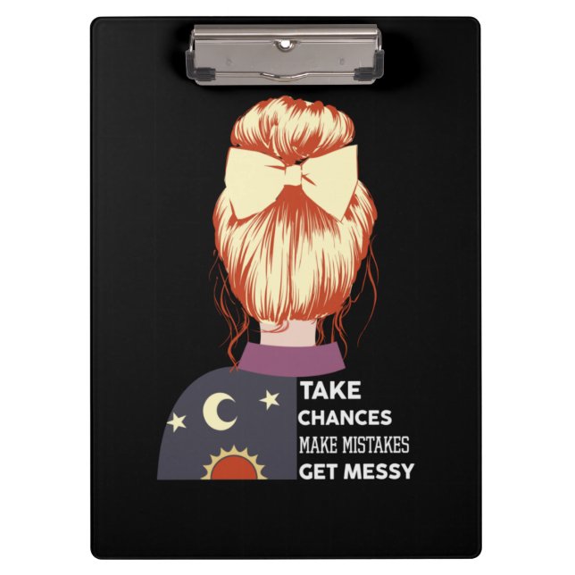 Halloween Take Chances Make Mistakes Birthday Clipboard (Front)